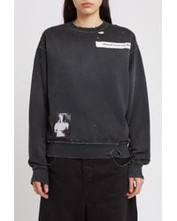 Ann Demeulemeester - Zelma Standard Crew Neck Sweater With Printed Patches - Lyst