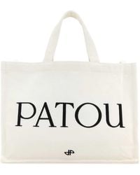 Patou - White Canvas Shopping Bag - Lyst
