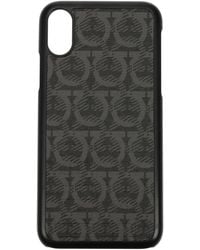 Ferragamo - Porta Iphone Iphone X Uomo Tessuto Nero/Grigio - Lyst