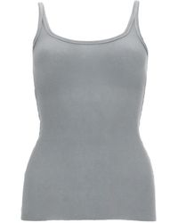 MSGM - Solid Scoop Neck Top - Lyst