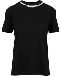 Semicouture - Camisetas de semicoutura y polos negros - Lyst