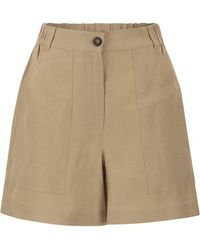 Weekend by Maxmara - Wkiveletta – Linen Shorts With Elasticated Waist - Lyst