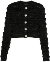 Balmain - Cárdigan de Tweed - Lyst