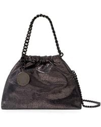 Stella McCartney - Falabella Mini Tote Bag With Crackle Effect - Lyst
