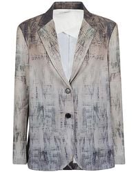 Sissiottostyle - Printed Single Breasted Blazer Jacket - Lyst