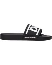 Dolce & Gabbana - Dolce&Gabbana Ciabatte E Zoccoli Uomo Gomma Nero/Bianco - Lyst