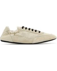 Prada - Ivory Re-Nylon And Suede Collapse Sneakers - Lyst