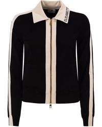 Elisabetta Franchi - Knitted Jacket With Shiny Viscose Stripes - Lyst