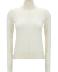 Chloé - Chloã Logo Embroidery Turtleneck Sweater - Lyst