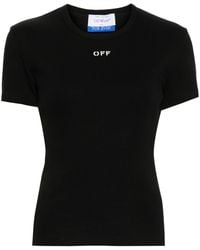 Off-White c/o Virgil Abloh - Off Stamp Ribbed-Knit Top - Lyst