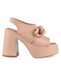 Stella McCartney - 125 Mm Sandalen Met Blokhak En Schakels - Lyst
