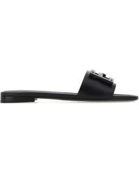 Fendi - Leather Baguette Slippers - Lyst