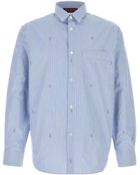 Gucci - Embroidered Poplin Shirt - Lyst