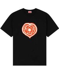 KENZO - T-shirt ample en coton " Boke Heart" - Lyst