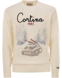 Mc2 Saint Barth - Heron Pullover mit Rundhalsausschnitt und Stickerei auf der Vorderseite - Lyst