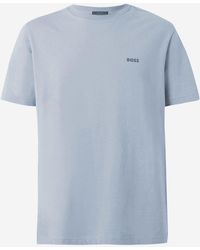 BOSS - Stretch Cotton T Shirt With Logo - Lyst