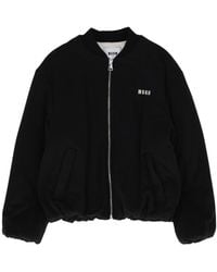 MSGM - Wool Gabardine Over Blazer Girl Nero/Bla - Lyst