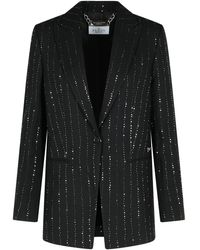 Philipp Plein - 'vriendje Fit' Blazer Met Zwarte Wolmix Paiettes - Lyst
