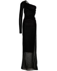 Saint Laurent - Draped Long Dress - Lyst