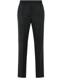 Versace - Zwarte Jacquard Wollen Broek - Lyst