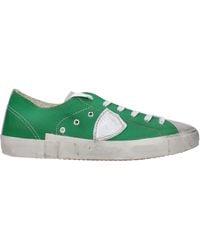Philippe Model - Sneakers Prsx Uomo Pelle Verde/Grigio - Lyst