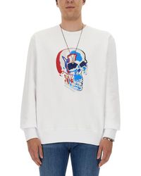 McQueen - Skull Graphic Sweatshirt - Lyst