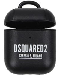 DSquared² - Cadeau-ideeën Airpods Case Tweede Generatie Heren Polyurethaan Zwart - Lyst