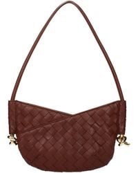 Bottega Veneta - Sapele Leather Baby Soltice Shoulder Bags - Lyst