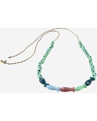 Sorbet Island - Fabric And Glass Bead Necklace - Lyst