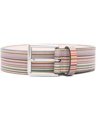Paul Smith - Striped Leather Belt - Lyst