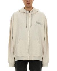 Maison Margiela - Zip-Up Hooded Sweatshirt - Lyst