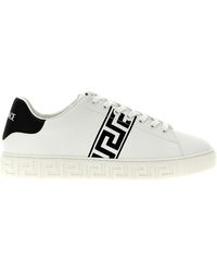 Versace - Geborduurd Grieks Patroon Sneakers In - Lyst