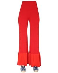 Stella McCartney - Ribbed Knit Trousers - Lyst