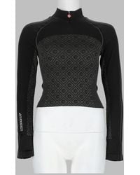 CASABLANCA - Slim-Fit Long Sleeve Zip Mock Neck Top - Lyst