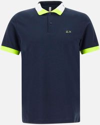 Sun 68 - Fluo Cotton Polo Shirt With Iconic Logo - Lyst