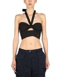 1/OFF - Top With Crossed Straps - Lyst