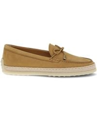 Tod's - Suede Leather Loafers - Lyst
