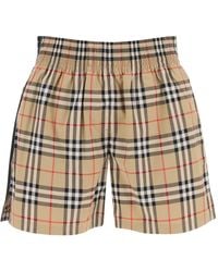 Burberry - Audrey Check Shorts - Lyst