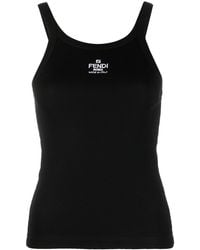 Fendi - Sleeveless Top With Logo - Lyst