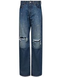 MM6 by Maison Margiela - Barrel Denim Cotton Jeans - Lyst