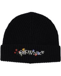 Off-White c/o Virgil Abloh - Floral Bookish Classic Beanie Black Mu - Lyst