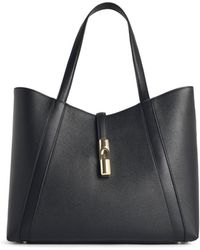 Furla - 'shopping Goccia' Zwarte Leren Tas - Lyst