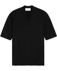 Ami Paris - Short Sleeves V Neck Sweater - Lyst