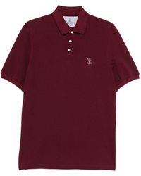 Brunello Cucinelli - Logo Baumwoll -Polo -Hemd - Lyst
