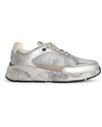 Premiata - 'Mased 7093' Silver Lear Blend Sneakers - Lyst