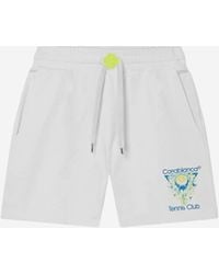 CASABLANCA - Cotton Shorts With Logo - Lyst