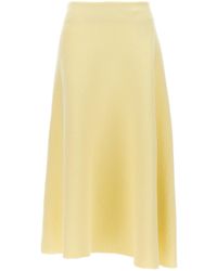 Jil Sander - Flared Wool Skirt With Discreet Zipper Closure - Lyst