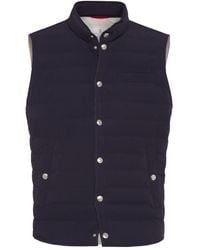 Brunello Cucinelli - Bodywarmer Met Drukknoopsluiting - Lyst
