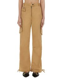 Ganni - Cotton Twill Cargo Pants - Lyst