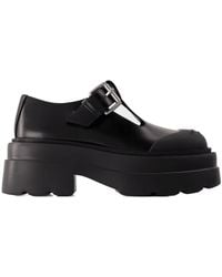Alexander Wang - Tova Mary Jane Plattform Slipper Leder Schwarz - Lyst